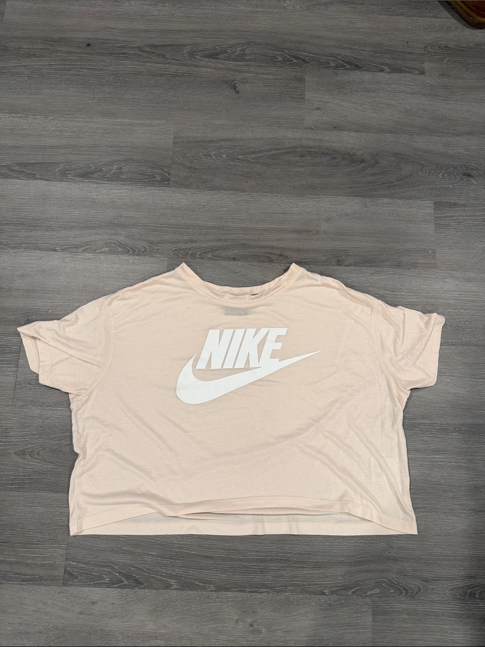 Nike Women's Pale Blush Logo Crop Tee